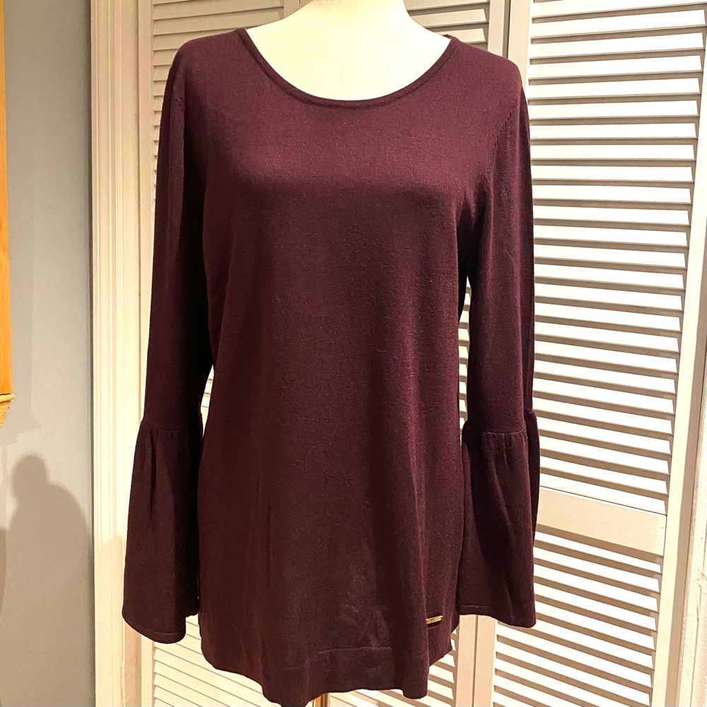 Calvin Klein Burgundy Sweater Tunic Size L
